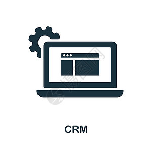 Crm 平面图标 营销系列中的彩色元素标志 用于网页设计 信息图表等的平面 Crm 图标标志图片