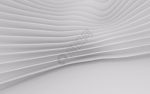 白几何条纹 最低背景 3D分析建筑学创造力几何学白色渲染主义者极简海浪波浪状曲线图片