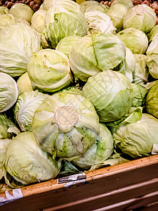白卷心菜新鲜水果在商店的盒子里发芽蔬菜饮食绿色叶子白色植物沙拉食物豆芽图片