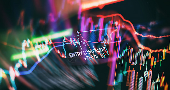 深蓝色背景上的数字图形界面 股票市场和财务成功的概念烛台交换挥发性生长价格贸易电脑屏幕蓝色商业图片