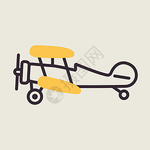 轻型飞机平面矢量 ico车辆运输螺旋桨航班旅行航空空气飞机场天空飞行员图片