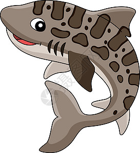 豹式鲨鱼漫画彩色剪贴板说明图片