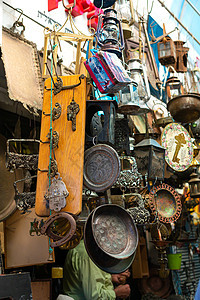 以色列的纪念品和古董街市市场城市商业旅游店铺艺术旅行展示雅法历史街道图片