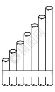 手工绘画的泛笛子 国家传统乐器 面条风格 矢量图片