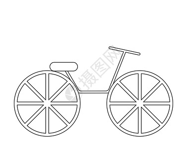 单件单件单件自行车 用黑白图画图片