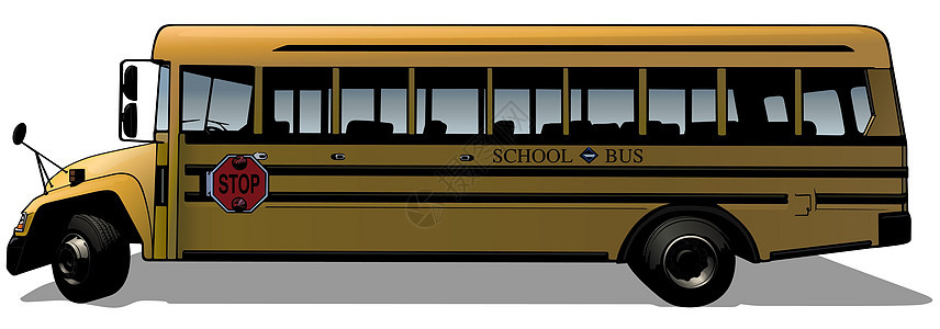 黄校车公共汽车运输教育黄色绘画公交小学学校车辆方式图片