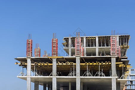 正在建造的高楼水泥建筑建设中图片