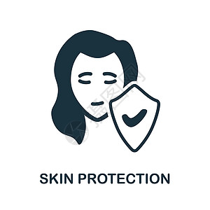 皮肤保护图标 护肤系列中的简单元素 用于网页设计 模板 信息图表等的创意皮肤保护图标图片
