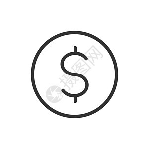 ui Web 图标 用白背景孤立的网络 移动和用户界面设计所用的美元硬币矢量图标图片