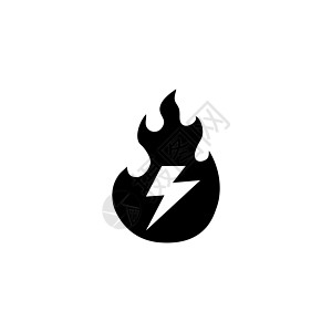 能量脂肪燃烧 大卡火 大卡热火焰 平面矢量图标说明 白色背景上的简单黑色符号 用于 web 和移动 UI 元素的能量脂肪燃烧 K图片