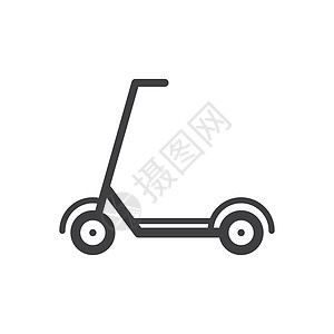 Scooter 图标矢量发动机运输乐趣速度插图收费力量车辆电气活动图片