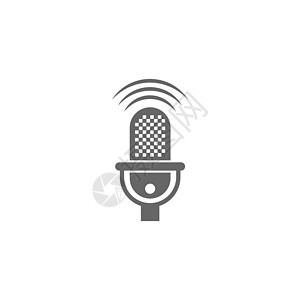 麦克风 麦克风图标徽标设计插图演讲收音机卡拉ok唱歌按钮技术标识面试说话娱乐图片