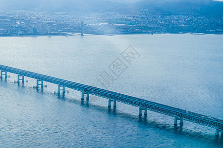 从飞机上看到的大阪城景旅游摩天大楼海洋航空建筑照片蓝天天空直升机景点图片