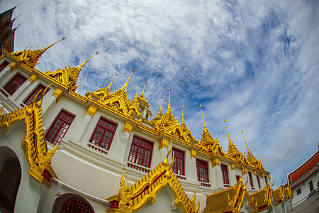 泰国曼谷金箔寺庙信仰观光城市晴天景点机构建筑旅行图片