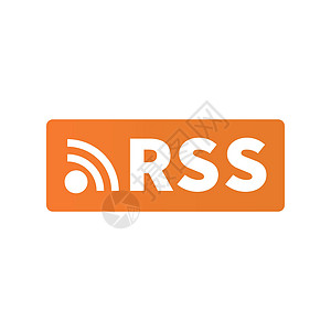 RSS 图标和 RSS 徽标 订阅按钮 矢量图片