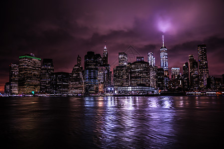 山西建筑纽约曼哈顿夜景旅行商业景观办公楼街景城市外国照明摩天大楼天空背景