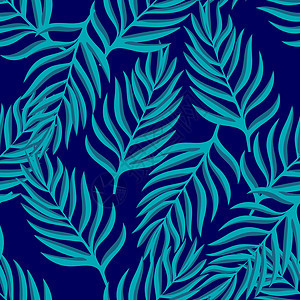 人工绘制矢量纺织品无缝接合型式设计墙纸香蕉装饰风格叶子插图植物棕榈艺术织物图片