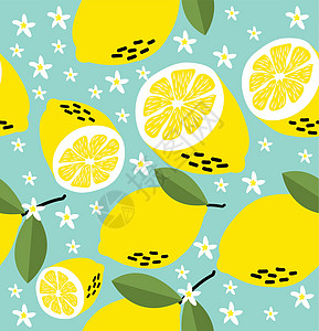 无缝无缝模式背景图案香气种子壁纸营养饮食水果黄色圆圈食物几何图片
