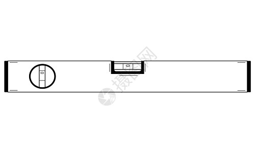 手画精神水平 用于表明表面是横向还是垂直的仪器 Doodle 矢量值图片