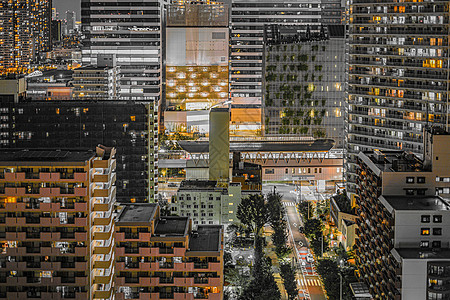 Toyosu东京京都沃德高楼公寓群建筑商业建筑群公寓高层景点住宅夜景房子景观图片