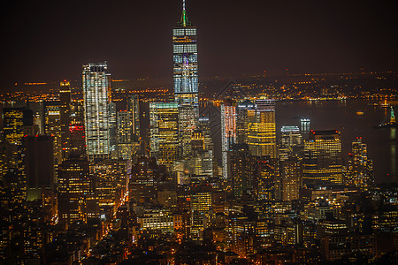 来自帝国大厦的夜视景摩天大楼中心办公楼夜景世界图片