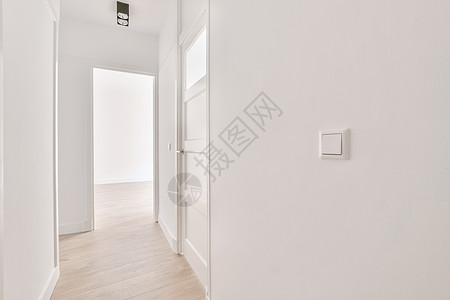 内地走廊里面的地板很宽敞镜子公寓木地板房子压板途径空白水平入口白色图片