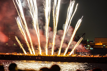 横滨横滨2019年开幕节城市建筑烟花图片夜空文化夜景风格晴天摩天大楼图片