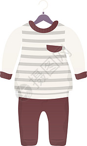 夹克和短裤 一套男孩儿的衣服 白色背景的孤立 卡通风格的矢量插图 (笑声)图片