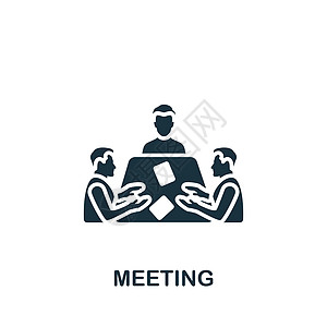 会议图标 单色简单商业动机图标 用于模板 网络设计和信息图的功能性商业动力办公室社会训练领导者研讨会团队推介会电脑商务组织图片