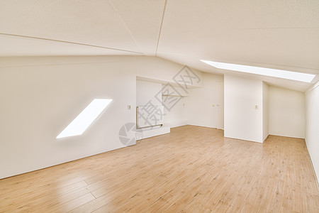 宽敞的空房 有地板光束房间大厅散热器建筑学房子窗户公寓地面木地板图片