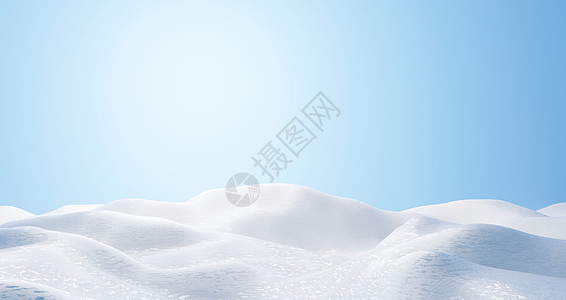 冬季三维变雪时有天空背景的滑雪背景