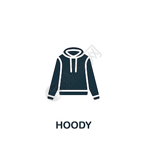 Hoody 图标 用于模板 网络设计和信息图的单色简单衣服图标牛仔裤毛衣运动衫女士裙子外套插图服饰泳装套衫图片