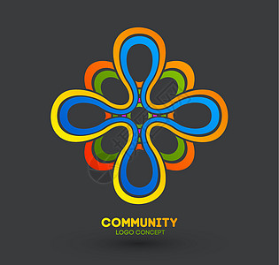 公司友谊徽标 Logo设计公司矢量 抽象现代图标形状构想 网络业务概念团队合伙帮助朋友们合同合作社区派对国会会议图片