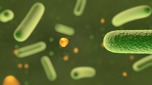 细菌的微型可视化药品保健橙子生物细菌学化学疾病生物学分子棒状图片
