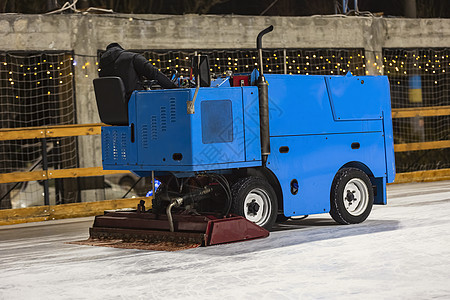 冰平滑机活动雪橇修理体育场运输技术收割机反射机器驾驶图片