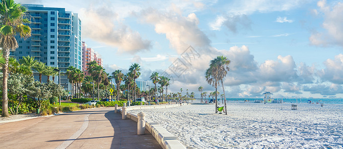 美国佛罗里达州美美清水海滩与白沙滩旅行棕榈旅游天气海洋天空码头天堂公园海岸图片