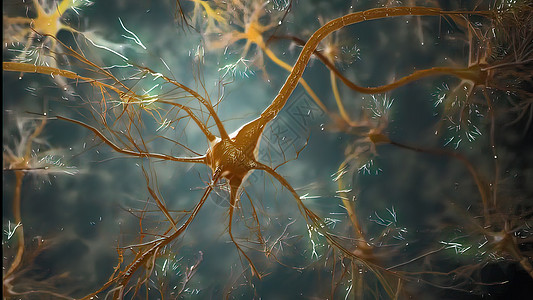 3D 医疗脑细胞沙子神经元科学脉冲动物细胞生物学卫生电脑生物能量黑色图片