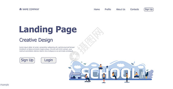 概念设计概念概念在线学校上岸网页矢量课堂商业网络主页媒体大学孩子幼儿园图书馆社交图片