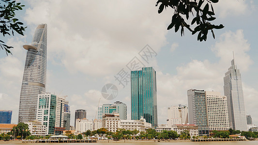 胡志明市 日复一日 越南生长天际摩天大楼建筑学旅行视频货物地标中心船运图片