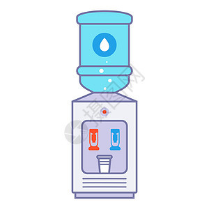 白色背景的办公室冷水器图片