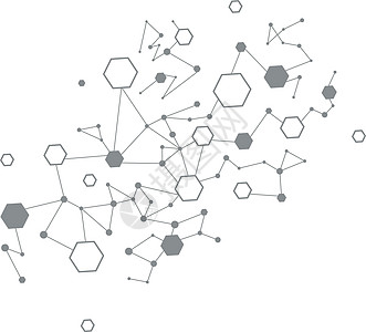 白背景的抽象技术连接矢量Name图片