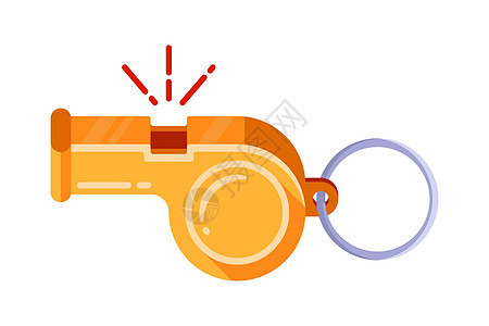 黄色的塑料口哨发出声响 违法警报裁判锦标赛教练运动足球英雄安全警察培训师背景图片