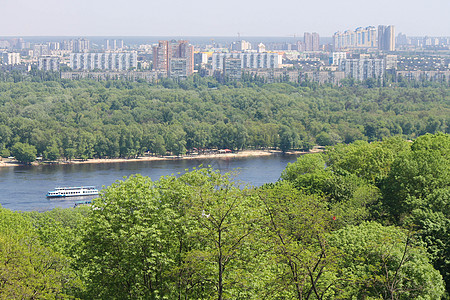 基辅山丘的Dnieper人景象景观旅游吸引力洞穴城市爬坡首都公园教会全景图片