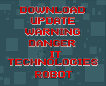 红色像素 Red 像素变换电子游戏组的不同文本娱乐框架电脑拱廊插图立方体电子游戏机器人警告绘画图片