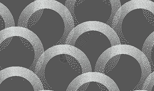 灰色背景的回溯样式中无缝丝状纹理 可用于织物设计 EPS 10雕刻圆圈过渡粮食工作云纹传播白色纺织品圆形图片