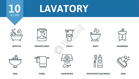 厕所设置图标 可编辑图标厕所主题 如存款接受 资金汇款 账单支付服务等酒店风格购物中心卫生浴室指示牌男人桌子女性卫生间图片