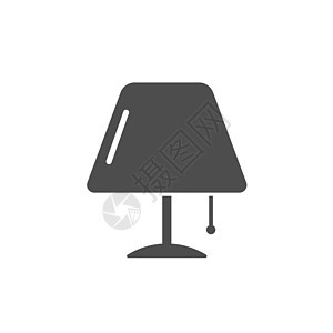 灯剪影矢量图标隔离在白色背景上 用于 web 移动应用程序 ui 设计和打印的台灯家具图标图片