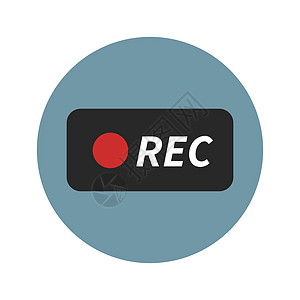 现代 REC 图标 录音图标 矢量图片