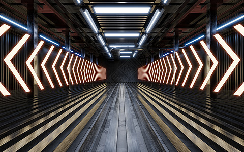 黑色建筑 有亮光 3D投影地下室地面建筑学科幻仓库反射房间隧道辉光大厅图片