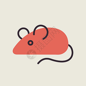 字段鼠标矢量孤立图标宠物卡通片绘画感染农业害虫老鼠动物图片
